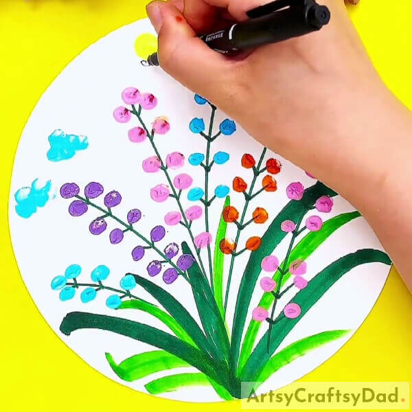 Drawing The Butterfly Body - A tutorial on creating stunning flower drawings and finger painting