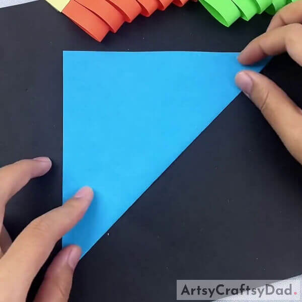 Folding The Square Sheet Diagonally - How to shape paper into a fish