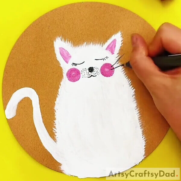 Here Is The Final Look Of The Cat! - A Guide for Kids to Create Furry Cat Paintings