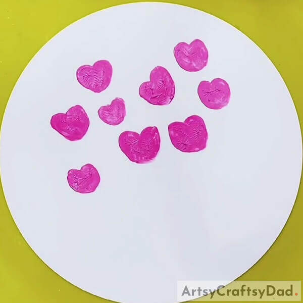Make Hearts - Learn to craft a Heart Flowers Bouquet with Fingerprints