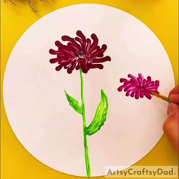 Make It Look Even - Simple Steps on Painting a Chrysanthemum 