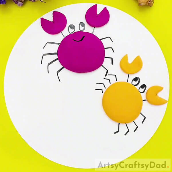 Making A Yellow Crab- Creating a Clay Crabs Scene for the Small Ones 