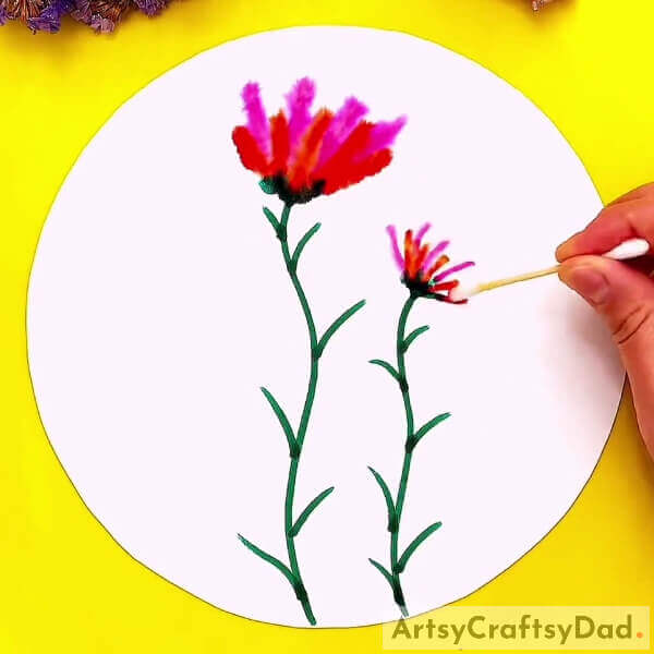 Making Another Smaller Wildflower - Drawing Wildflowers with a Sketch Pen for Children: A Tutorial 