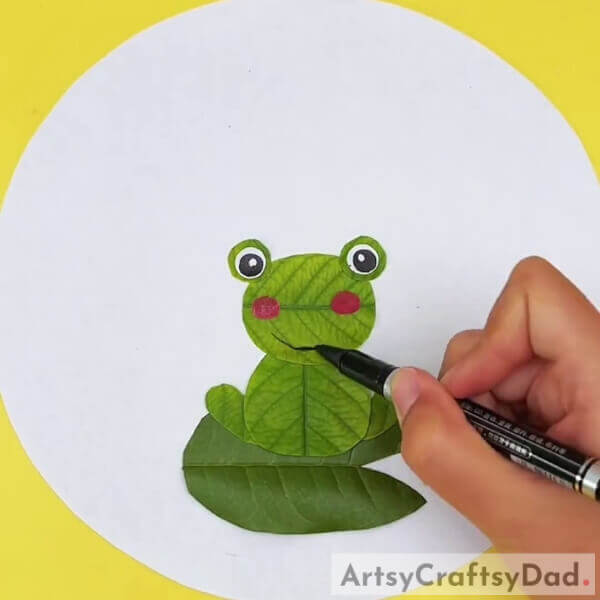Making Blush And Smile Of The Frog- Tutorial for children to make a leaf frog pond environment.