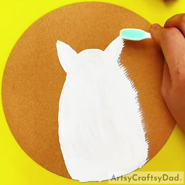 Making Fur On The Cat's Body - A Tutorial to Teach Kids How to Paint Furry Cats