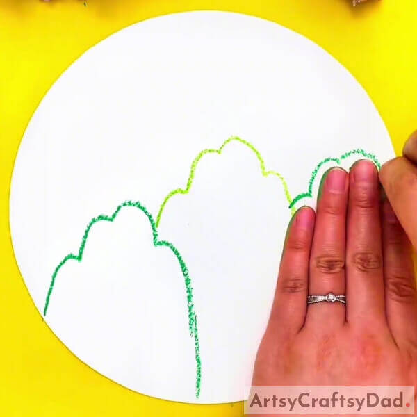 Making More Mountain Boundaries - Techniques for Drawing a Mountain Landscape with a Hand Outline