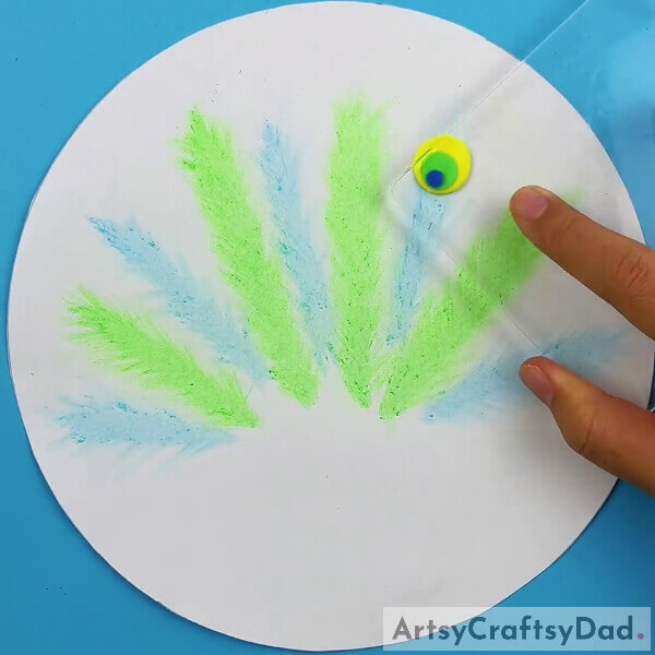 Making The Eye On The Feather - Directions for a Clay Peacock Art Piece
