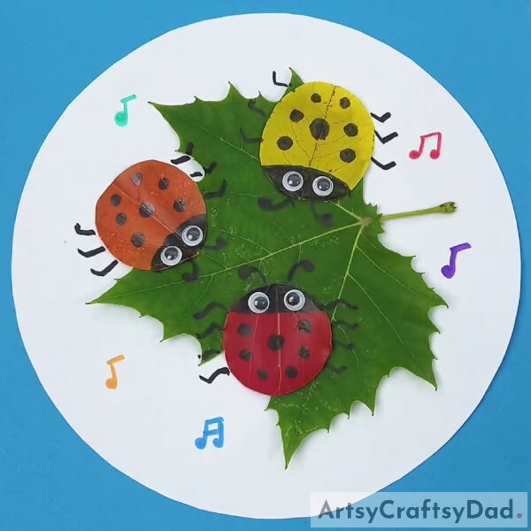Our Ladybugs On Leaves Craft Is Ready! -A Guide to Crafting Ladybugs and Leaves Art 
