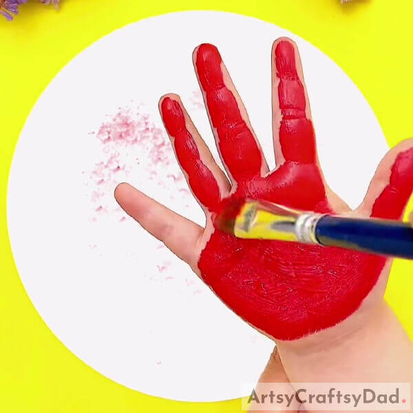 Painting Your Hand - Step-by-step Guide for Handprint Crane Painting for the Novice 
