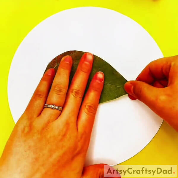 Pasting A Drop-Shape Leaf - A Guide for Making Leafy Airplanes with Children