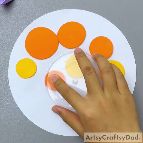 Pasting More Clay With Construction Paper- Tutorial on Crafting Clay Autumn Trees 