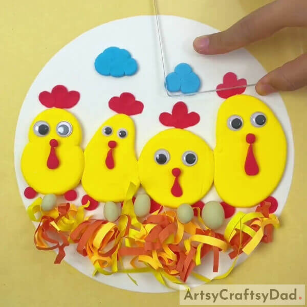 Shaping The Clouds- A Guide to Building a Nest with Hens and Eggs Using Clay and Paper