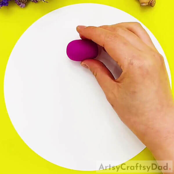 Sticking A Pink Clay Ball- Working with Clay to Create an Underwater Scene for Little Ones 
