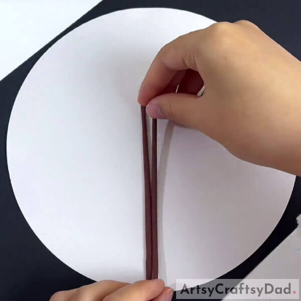 Sticking Thin Clay Rolls- Crafting tutorial for a clay tree in the style of Kandinsky's circles