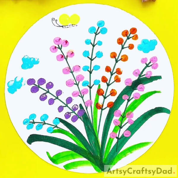 This Is The Final Look Of Your Colorful Flowers! - A step-by-step guide to drawing vivid flowers and painting with your fingers