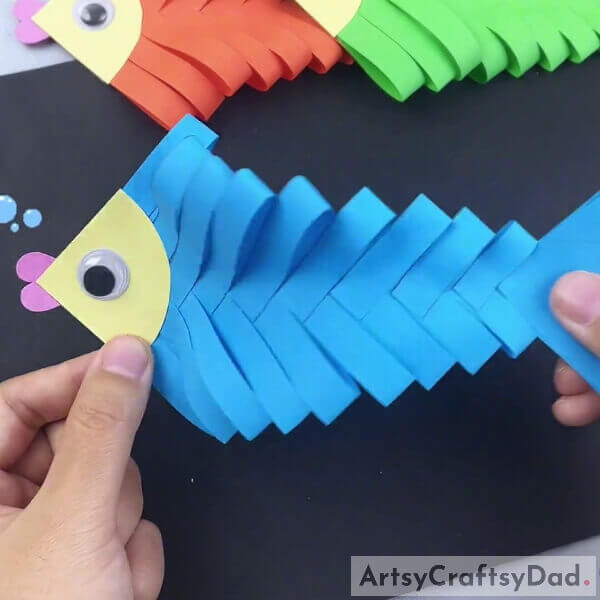 This Is The Final Look Of Your Designer Fish! - Guidelines for constructing a fish with paper