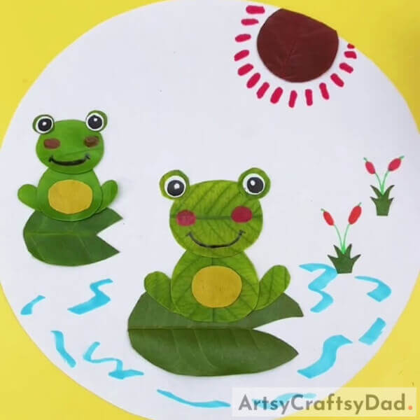 This Is The Final Look Of Your Leaf Frogs In Pond Scenery Craft! - Building a lily pad-lined frog pond for youngsters.