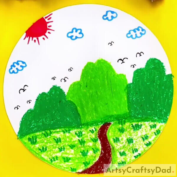 This Is The Final Look Of Your Mountain Landscape! - Mountain Landscape Hack with a Hand Outline Drawing