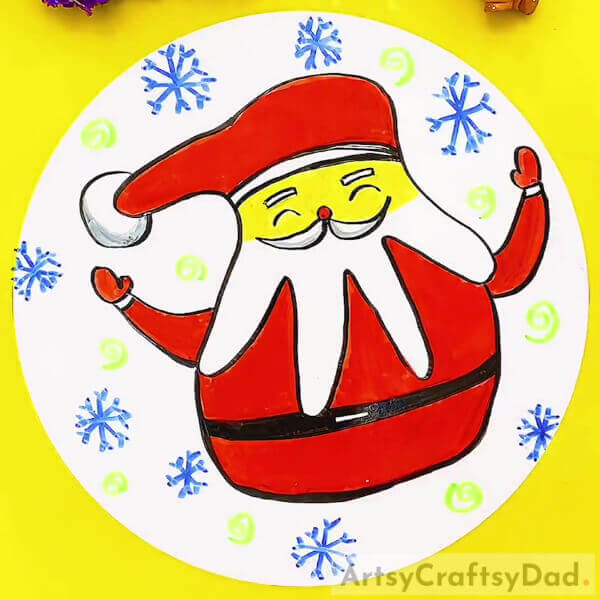 This Is The Final Look Of Your Santa Drawing! - A Guide to Drawing Santa for Kids 