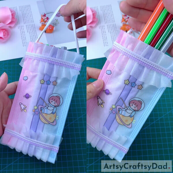 Your Adorable Surgical Mask Pouch Is Ready!- Find out the procedure for creating a pouch for a surgical mask.