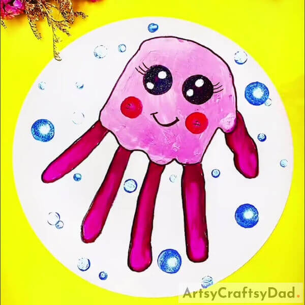 Your Hand Impression Jellyfish Is Ready! - A Guide to Painting a Jellyfish with Handprints