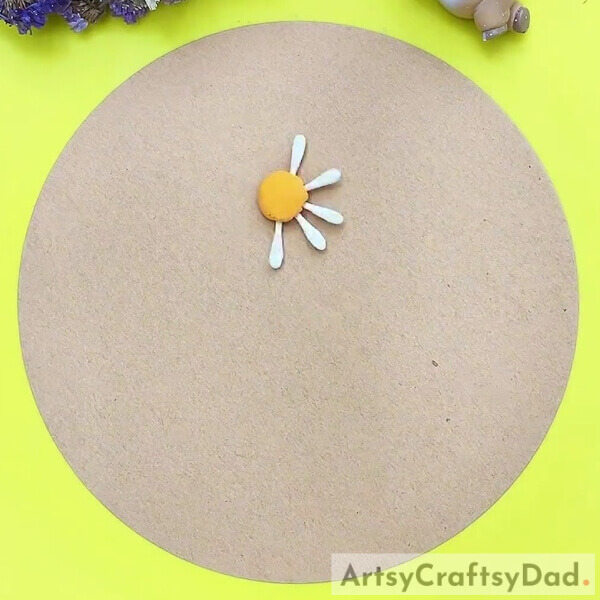 Adding Some More Petals-Simple Sunflower Garden Using Cotton Buds Tutorial For Kids