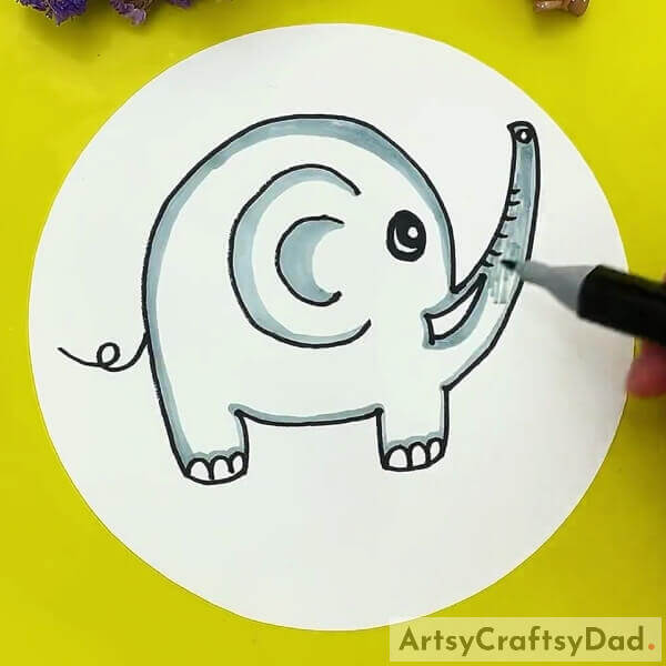 Coloring The Elephant- Educating Little Ones on How to Draw an Elephant Via Hand Signals