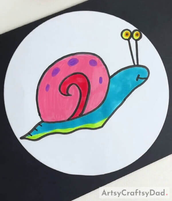 Coloring The Snail- Explaining to Kids How to Draw a Snail Through Hand Gestures