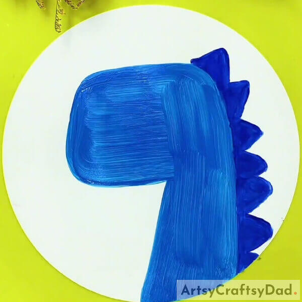 Completing Making The Plates- How To Create A Cute Dinosaur Stamp Painting Step By Step For Kids