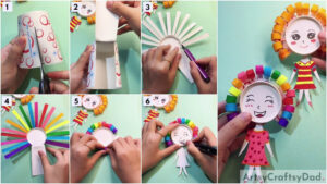 Curly Hair Girl: Paper Cup Craft Tutorial For Kids