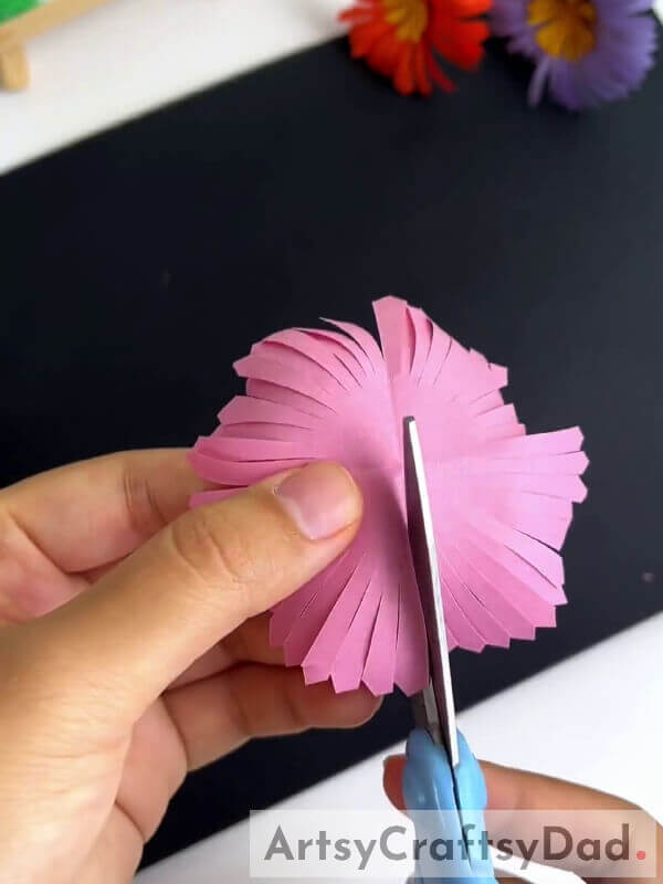 Cutting In The Middle Of Our Flower- Paper and Scissors Guide to Forming Artificial Floral Designs