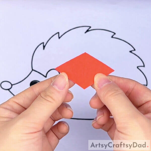 Cutting Out A Diamond Shape- Tutorial for a Vibrant Hedgehog Paper Craft for Children