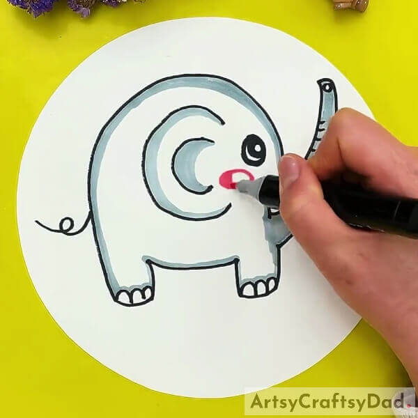 Drawing Cheeks- Demonstrating to Kids How to Craft an Elephant Drawing With Hand Motions
