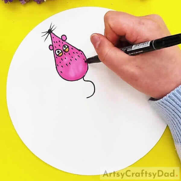 Drawing Details - Beautiful Colorful Mice Drawing Tutorial For Kids