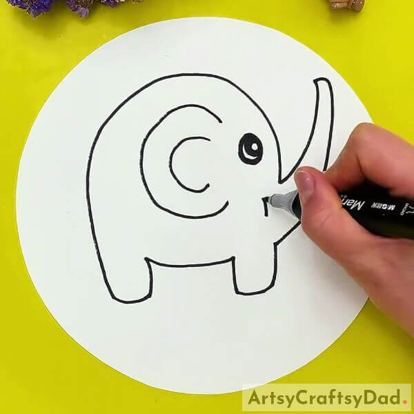 Drawing Eyes and Ears- An Instructional Guide on Drawing an Elephant for Youngsters Through Hand Signs