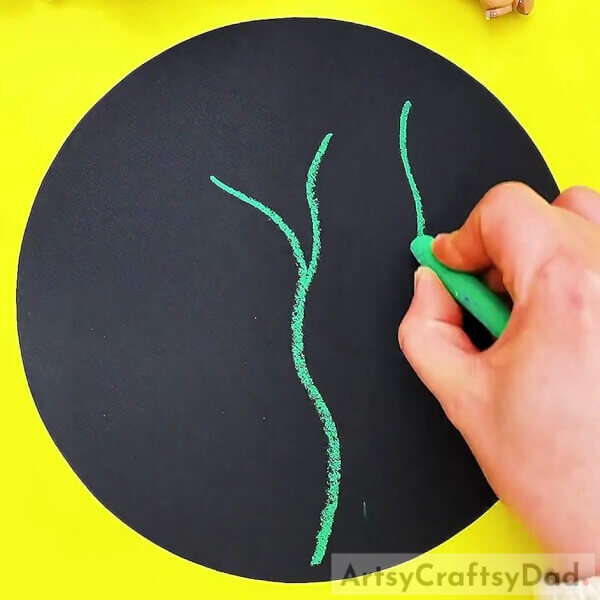 Drawing Flower Stems-Lovely Lily Garden With Pistachio Shell And Clay Craft