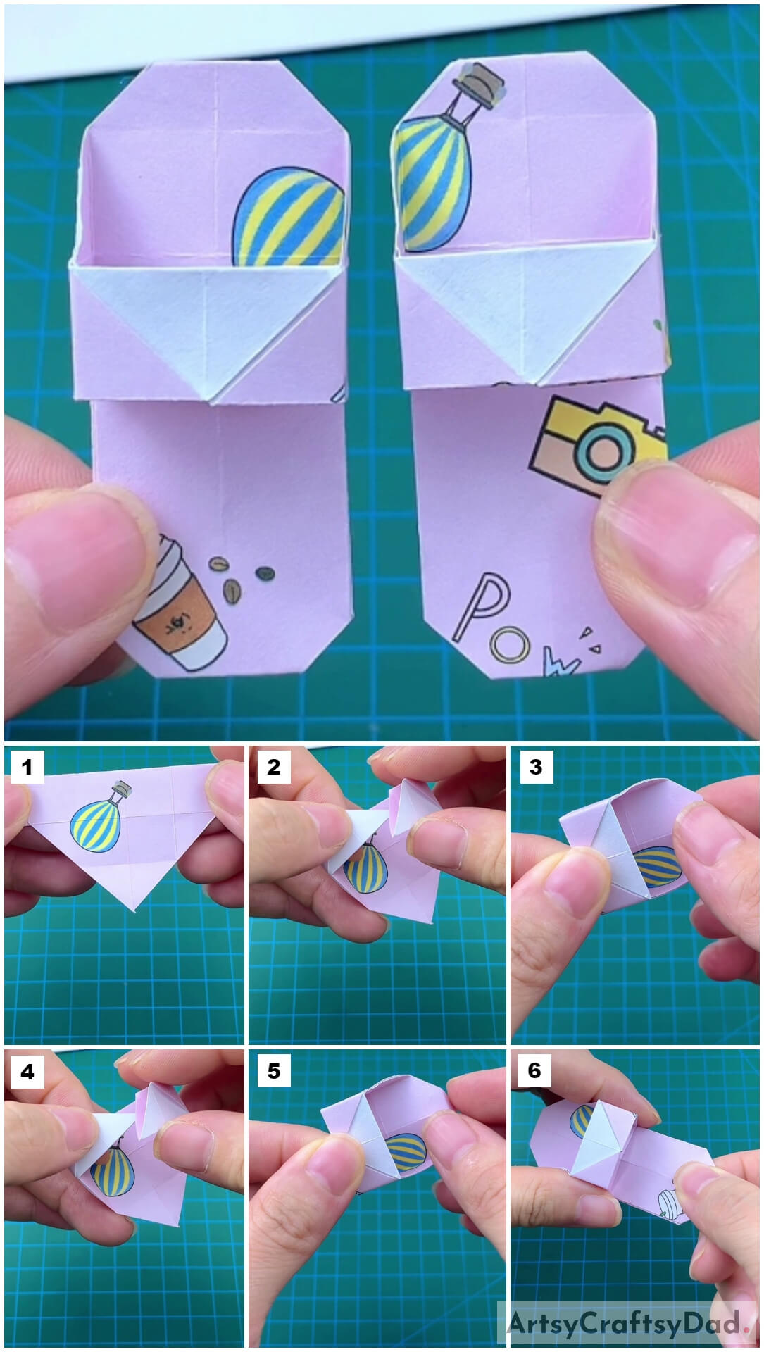 Flip Flops: Paper Origami Craft Tutorial For Kids
