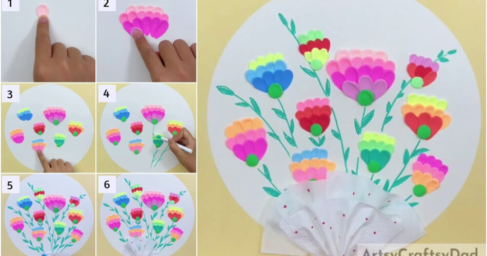 Flower Bouquet: Clay & Tissue Craft Tutorial