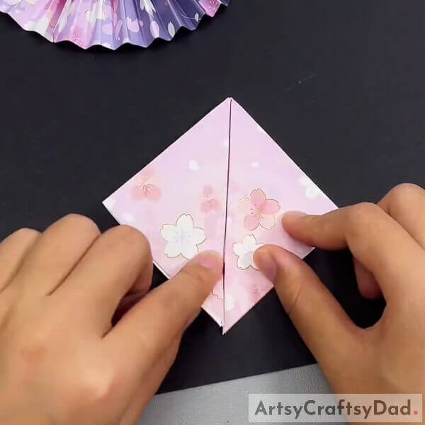 Forming A Diamond Shape With A Partition- Learn How to Create a Dress Using Origami Paper
