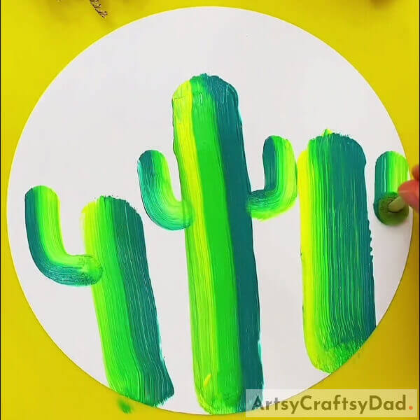 Forming The Cactus Shape- Step by step explanation of how to create a shaded cactus design