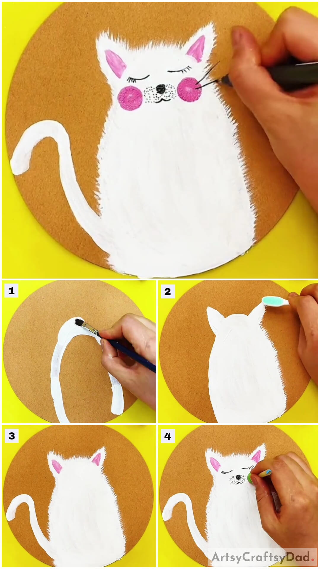 Furry Cat Painting Hack Tutorial For Kids