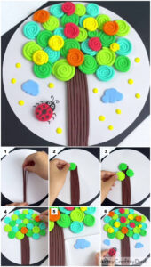 Kandinsky Circle Tree Clay Craft Tutorial