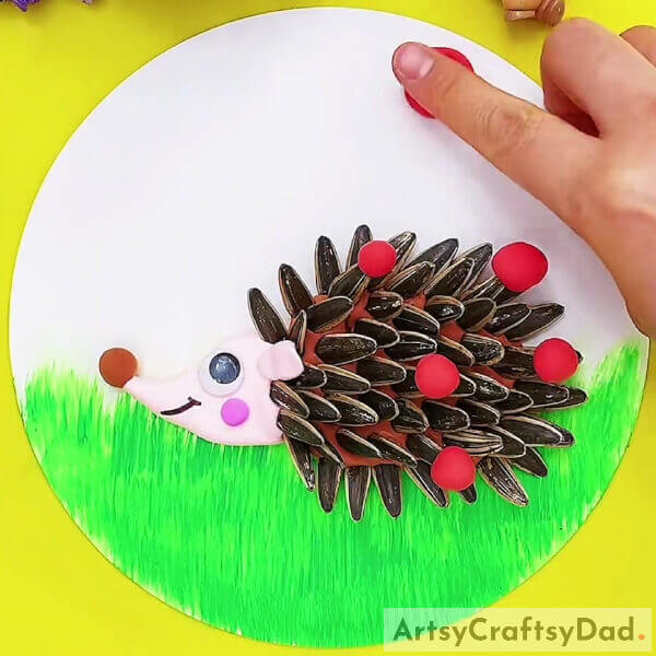 Making A Sun Using Red Clay- Creating a Hedgehog Using Sunflower Seeds and Clay