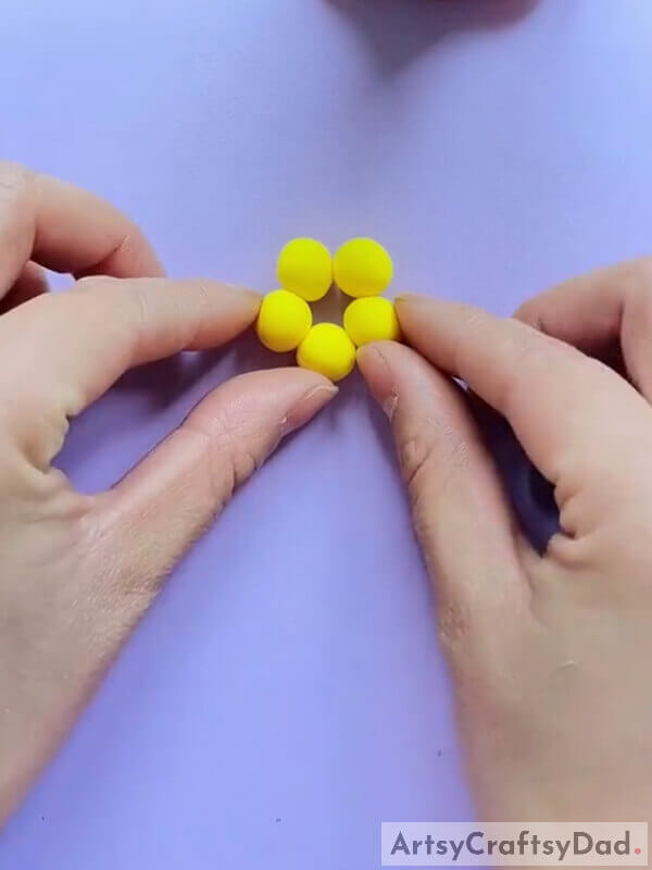 Making A Yellow Flower- Step by Step Tutorial for Crafting a Clay Flower Vase Model for Children