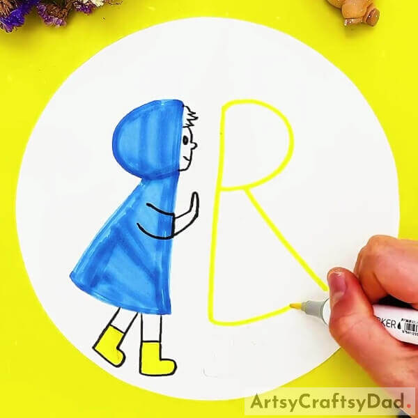 Making A Yellow Raincoat- Learn how to make a picturesque drawing of a boy and girl in the rain with this tutorial.