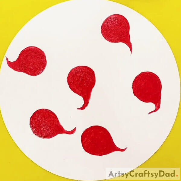 Making All The Turnips- A tutorial on producing a painting with a turnip stamp for kids