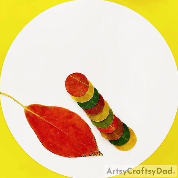 Making Body of the Caterpillar- Learn to make a leafy caterpillar image