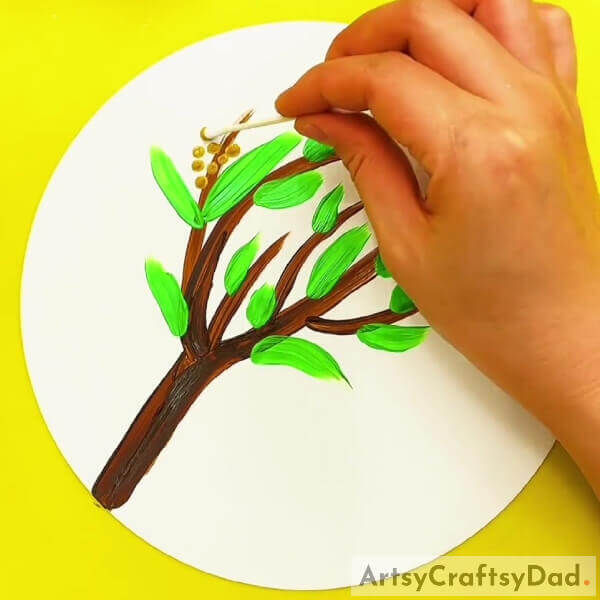 Making Flowers- Instructions for painting a Mimosa