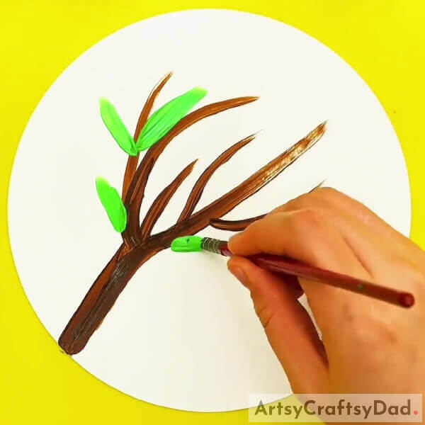 Making Leaves To The Branches- Create a Mimosa Bloom Artwork
