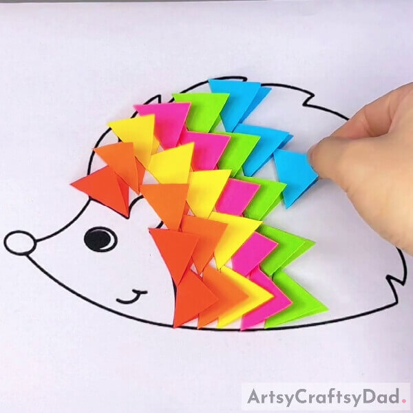 Making More Colorful Spikes- Directions for Creating a Cheerful Hedgehog Paper Craft for Little Ones